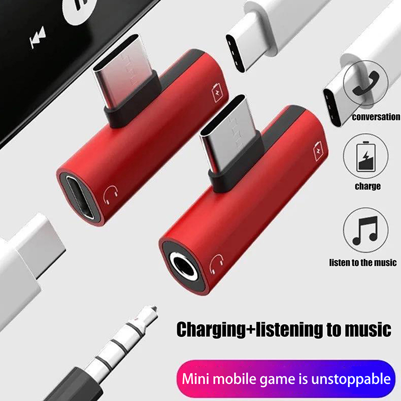 Earphone Splitter Jack - USB Type-C To 3.5 Mm Headphone