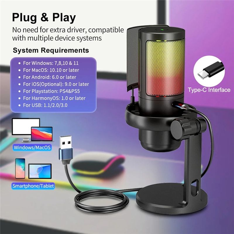 AY14 -Gaming RGB Microphone, U – обзор и цена Gaming Headset Rgb