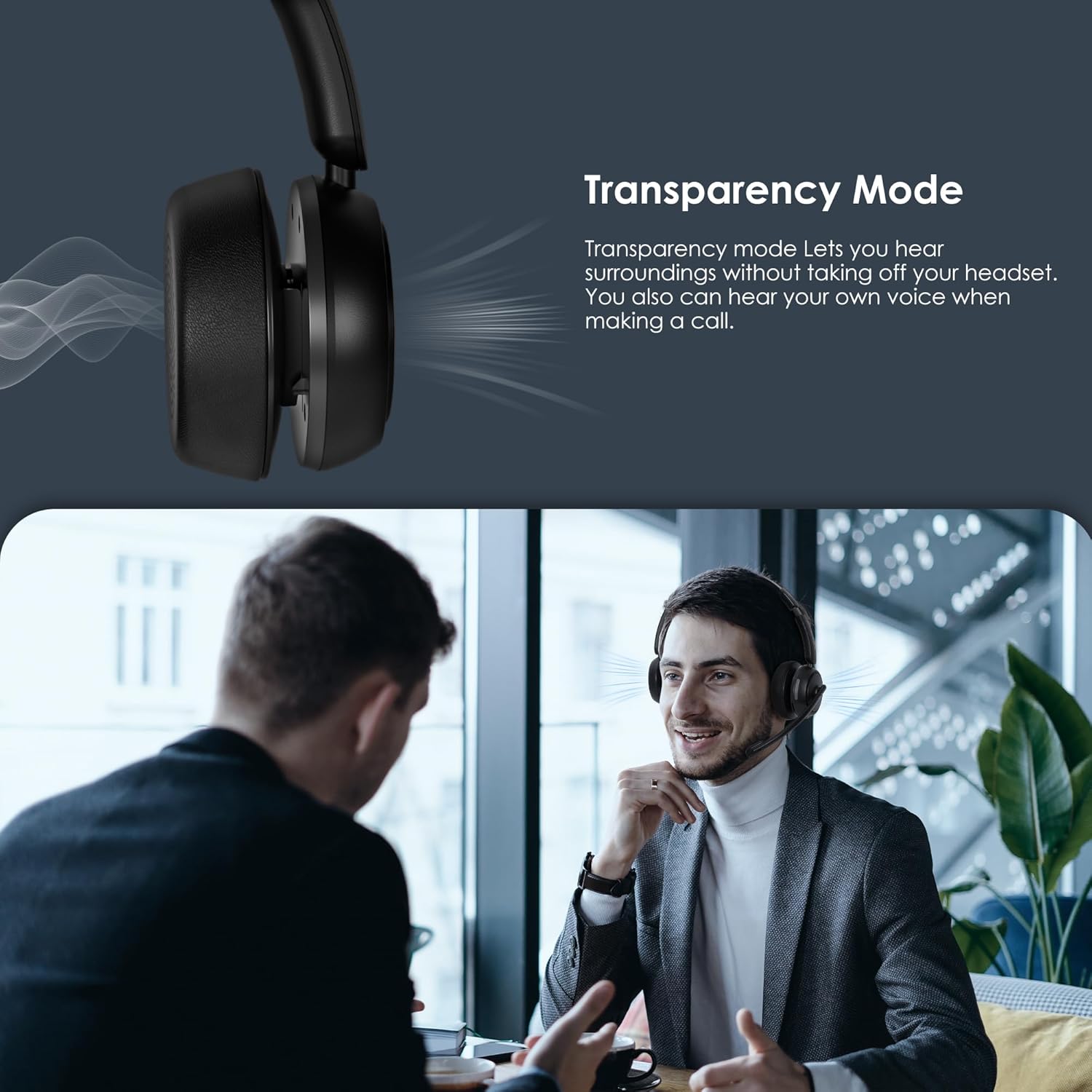 Bluetooth 5.4 ANC Headset with – обзор и цена Noise Cancelling Headphone
