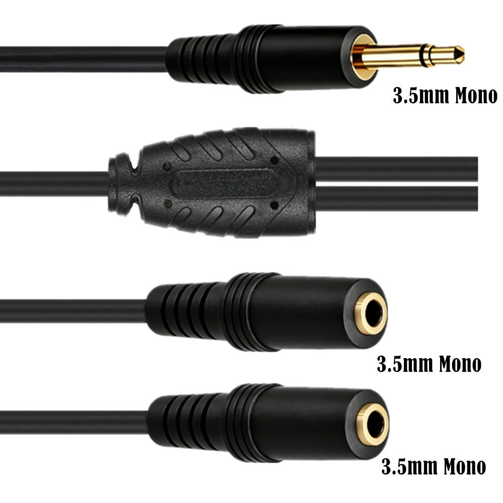 3.5mm TS Mono Male To Dual 3.5 – обзор и цена Earphone Splitter Jack