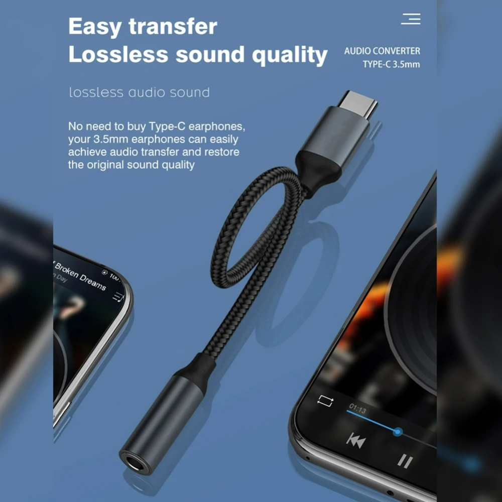 USB Type C To 3.5mm Audio Adap – обзор и цена Audiophile Headphone Wired