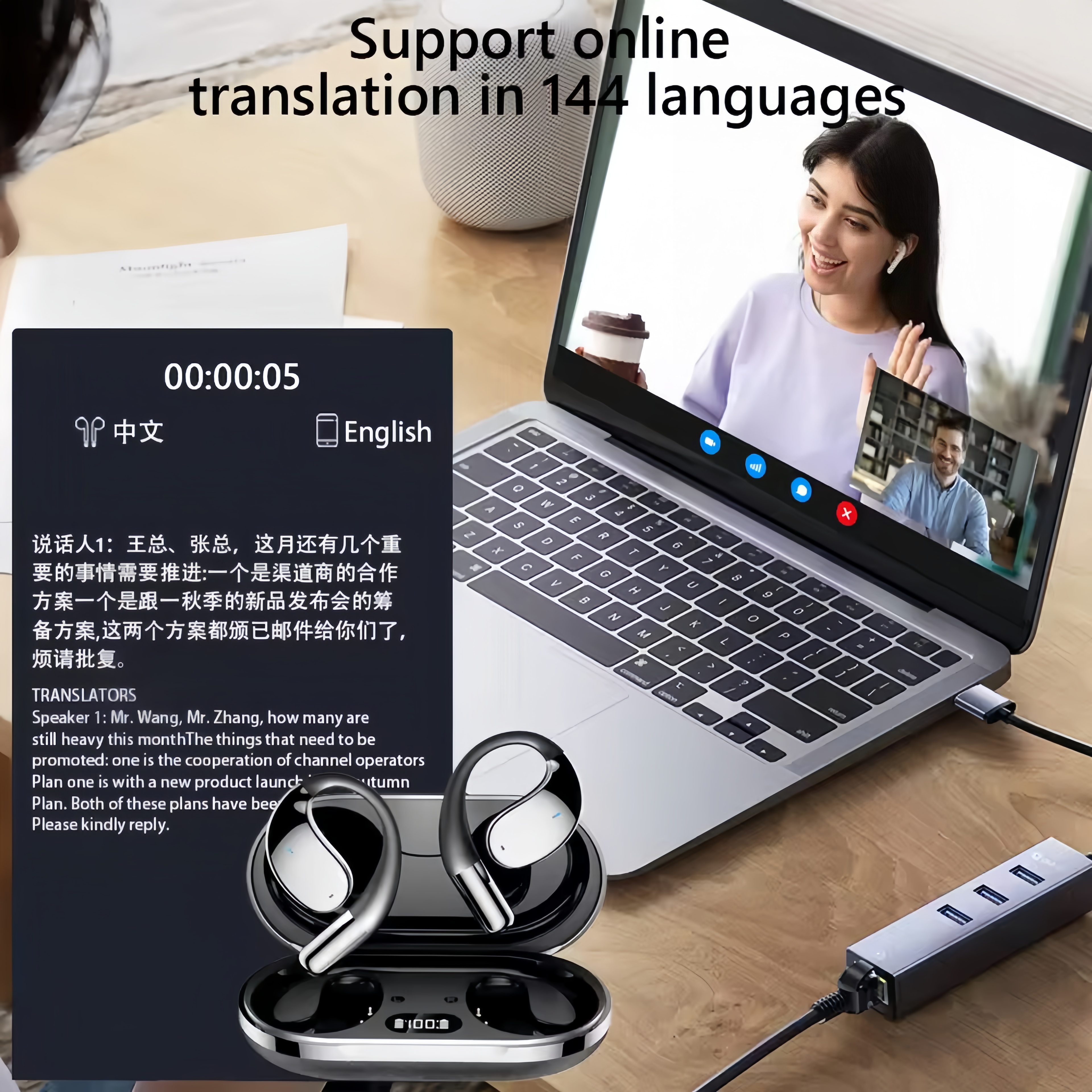 2026 New AI Translation Earbud – обзор и цена Bluetooth Headset On Ear